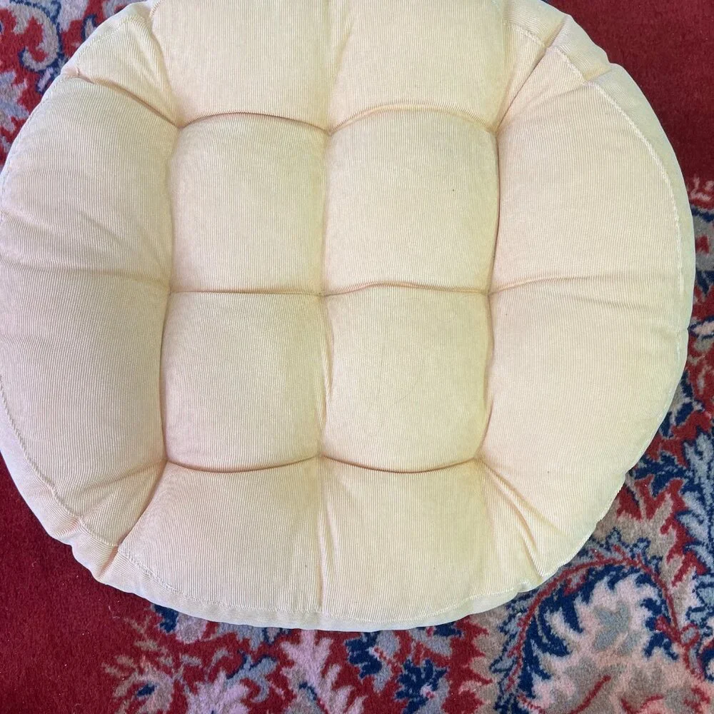 light corduroy sitting pillow for humans or pets. brand new